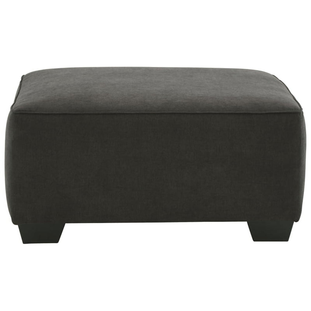 Gray & Black Fabric Oversized Accent Ottoman Q3669