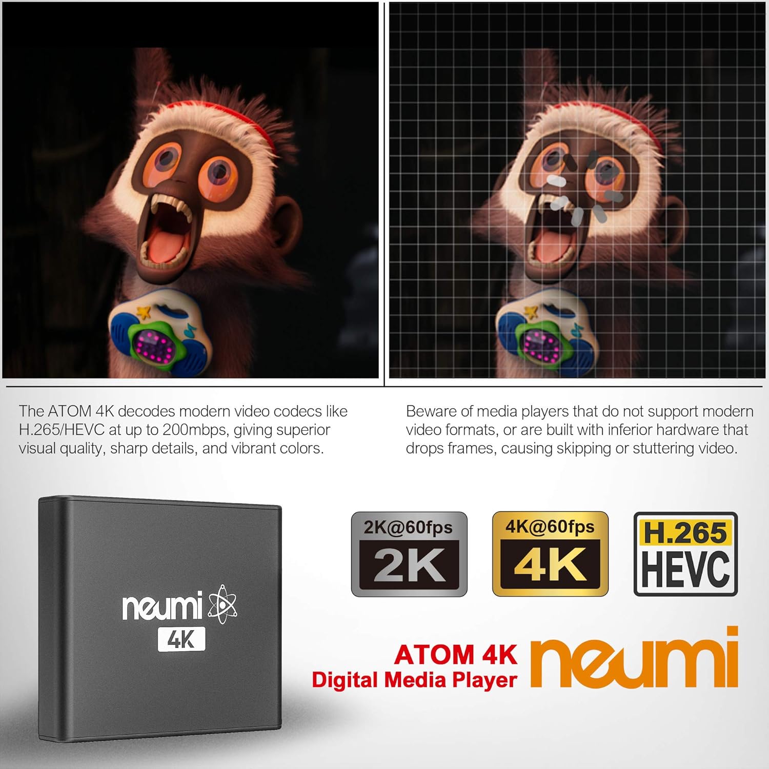 4K Ultra-HD Digital Media Player for USB Drives and SD Cards S76127