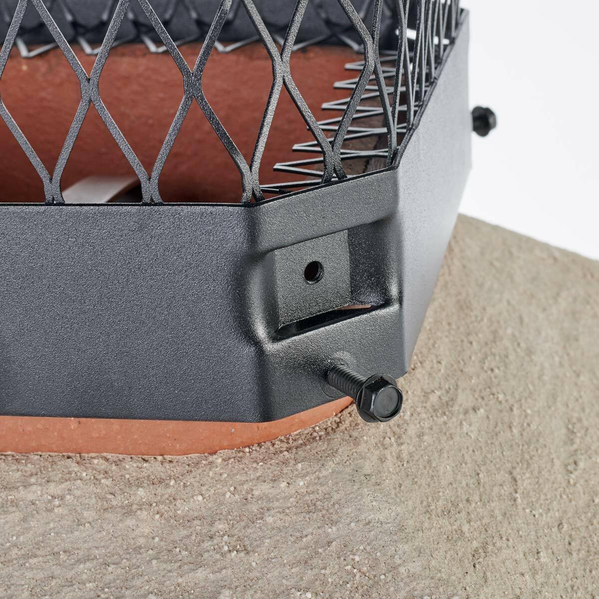 Black Galvanized-Steel Bolt-On Chimney Cap R818664