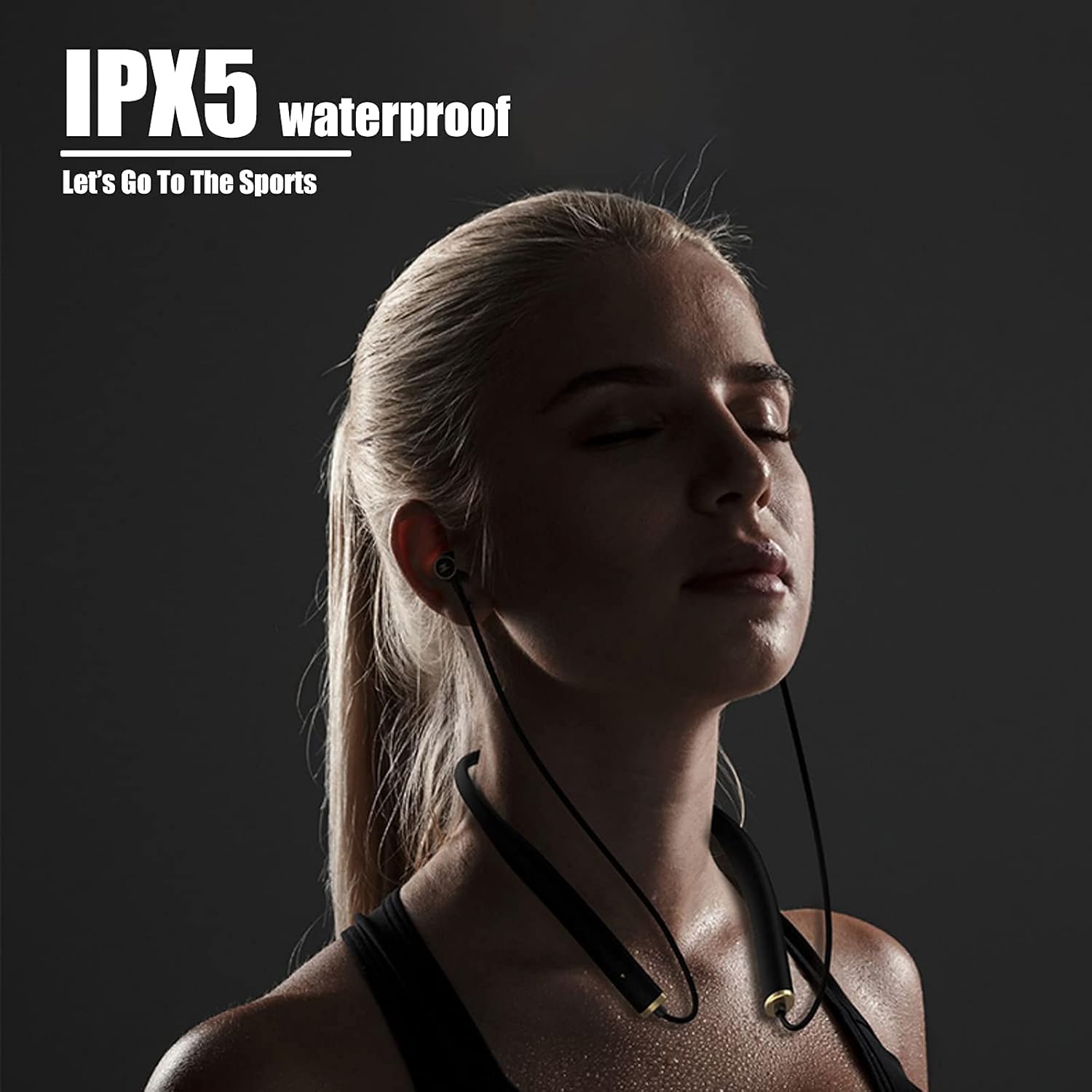 Wireless Neckband Bluetooth Headphones with Mic Noise Cancelling Headset K739