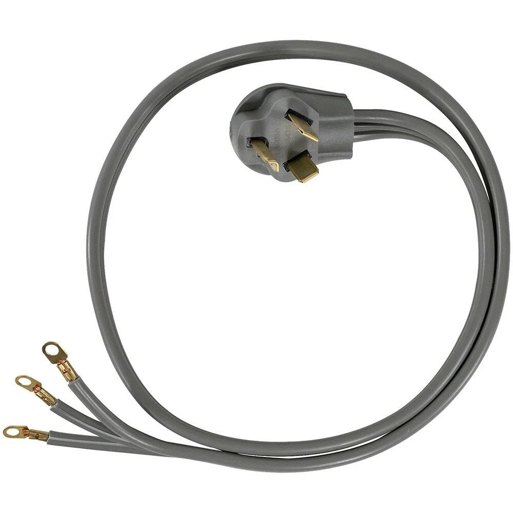 3 Prong Universal Electric Dryer Power Cord 4 foot 30 amp L706