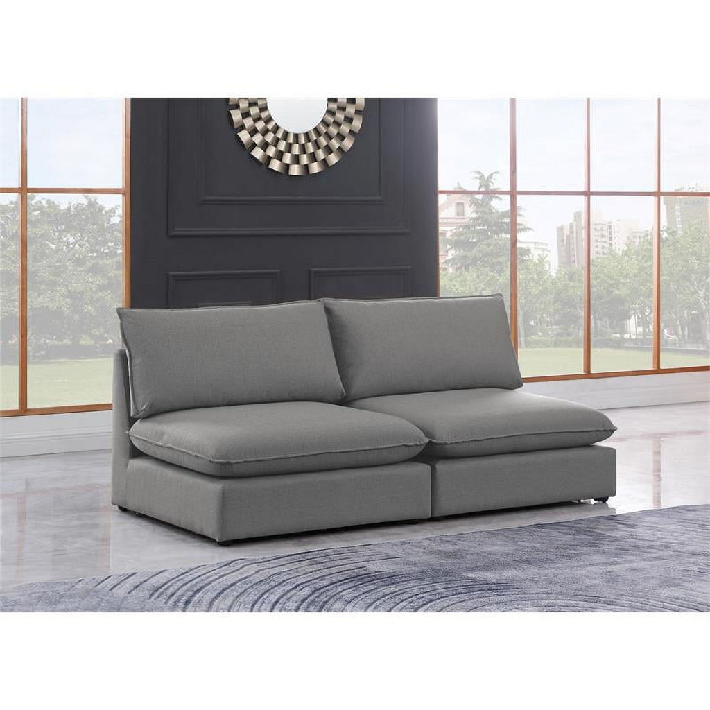 Grey Linen Textured Modular Sofa Y380272
