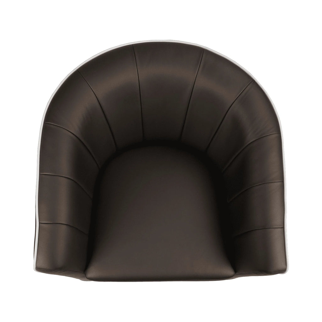 Black Leather Guest Chair with Lockable Rolling Casters I95794