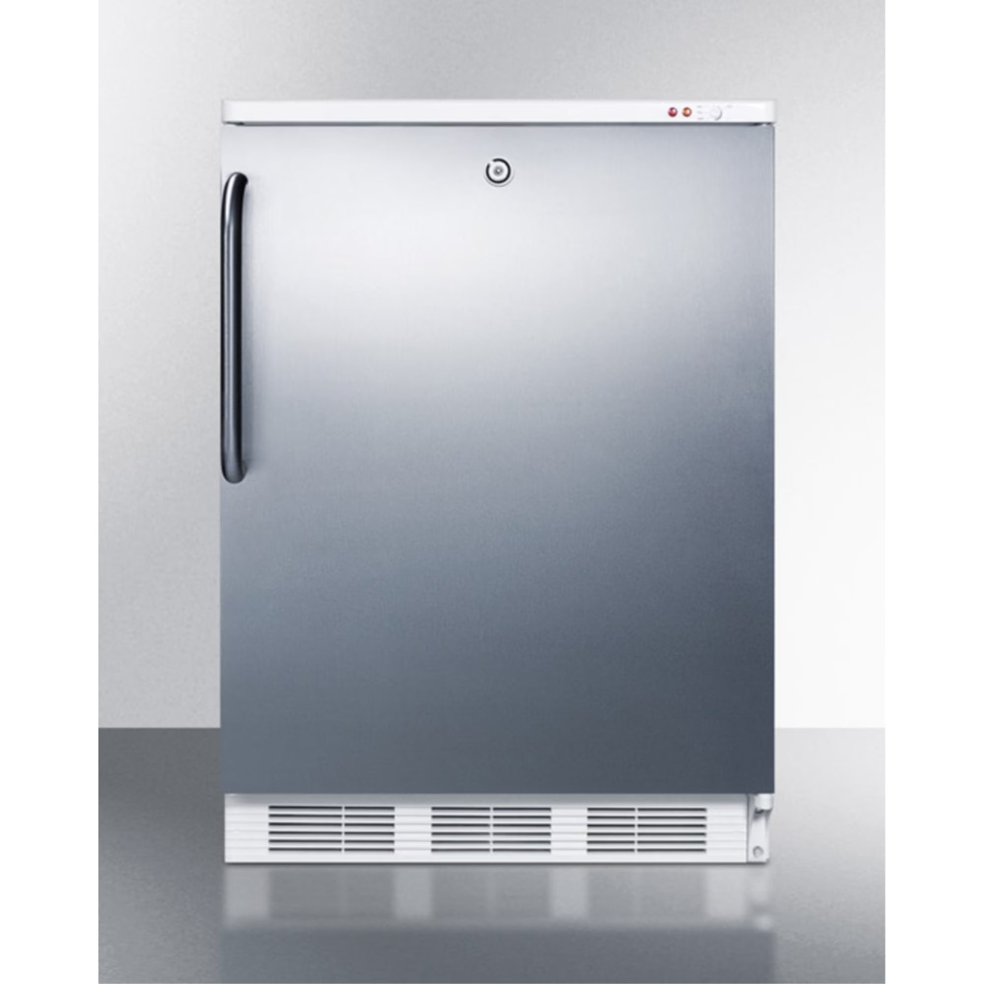 Freestanding Medical All-Freezer with Lock, Stainless Steel Door Q6284