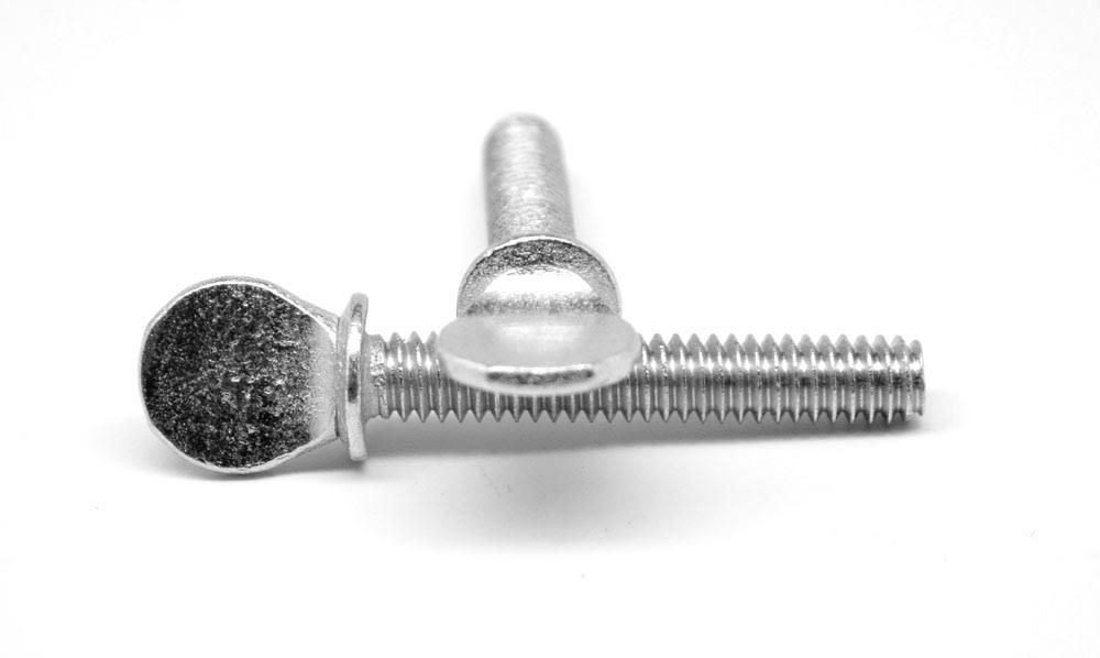 Fine Thread Thumb Screw with Shoulder Low Carbon Steel Zinc Plated P9940