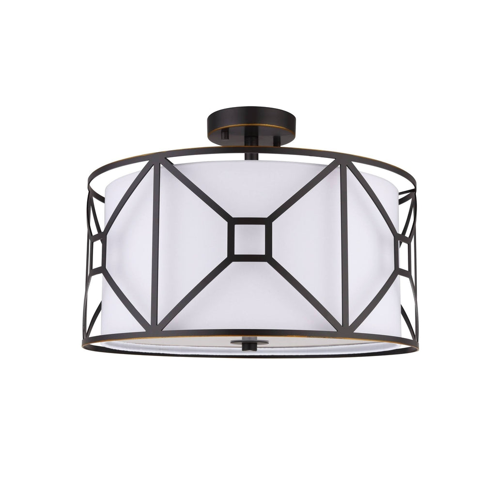 3-Light Semi-Flush Light with Embedded LED I9453