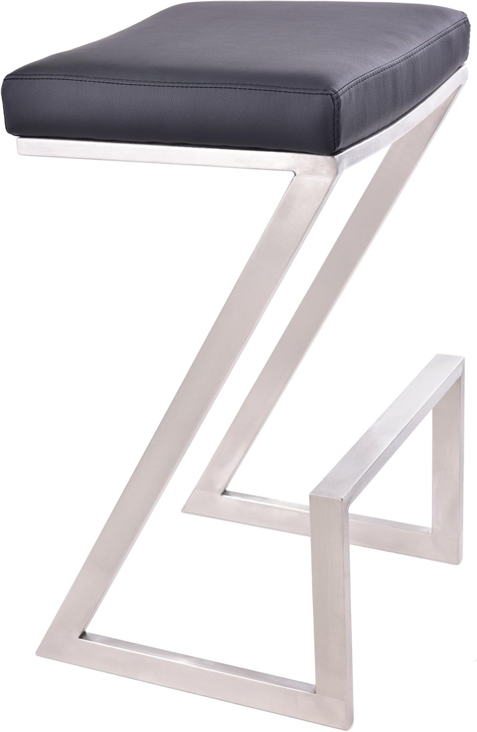 White Faux Leather Counter Height Barstool S80931