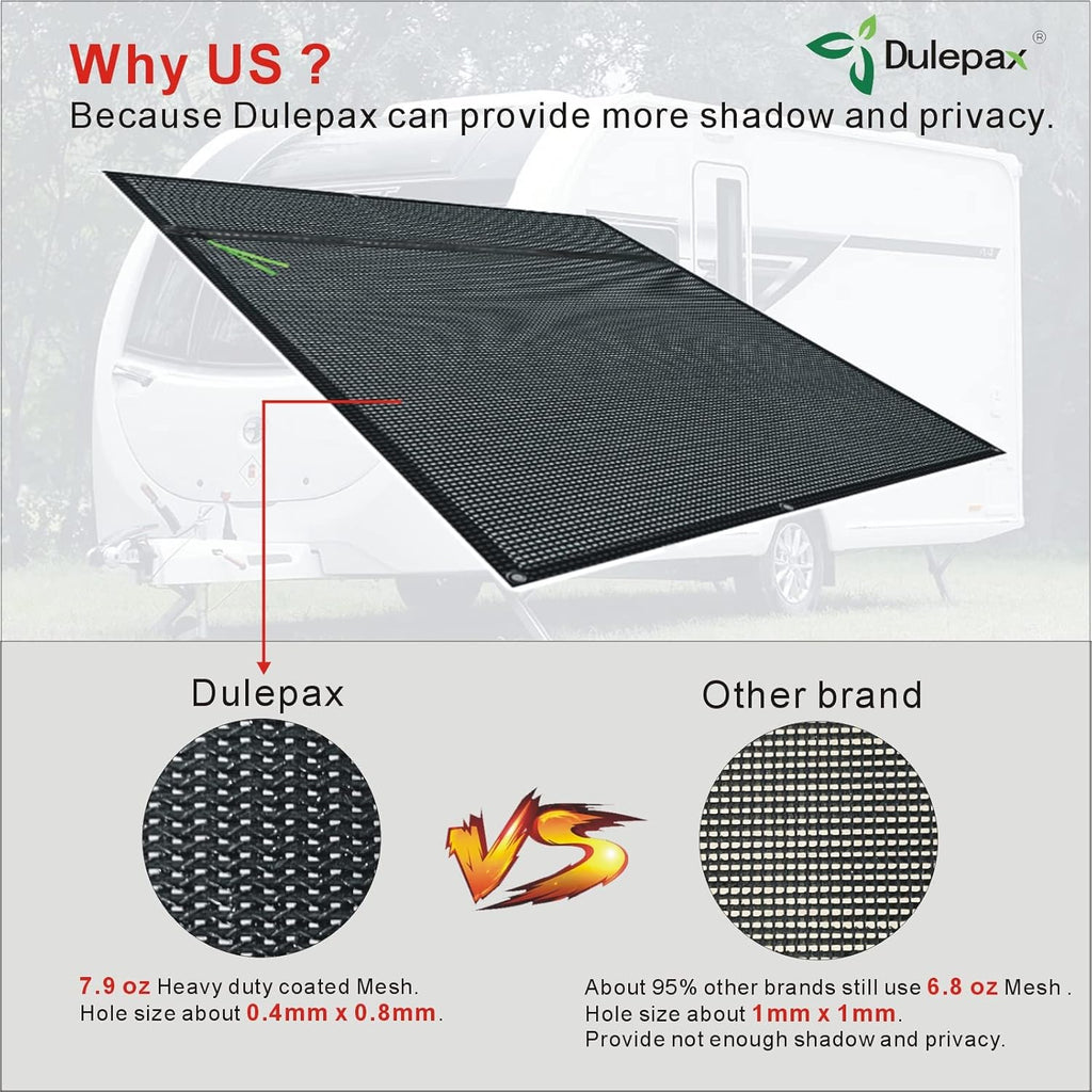RV Awning Shade Screen with Zipper 8'X20'3'' Universal with Complete Kits N353
