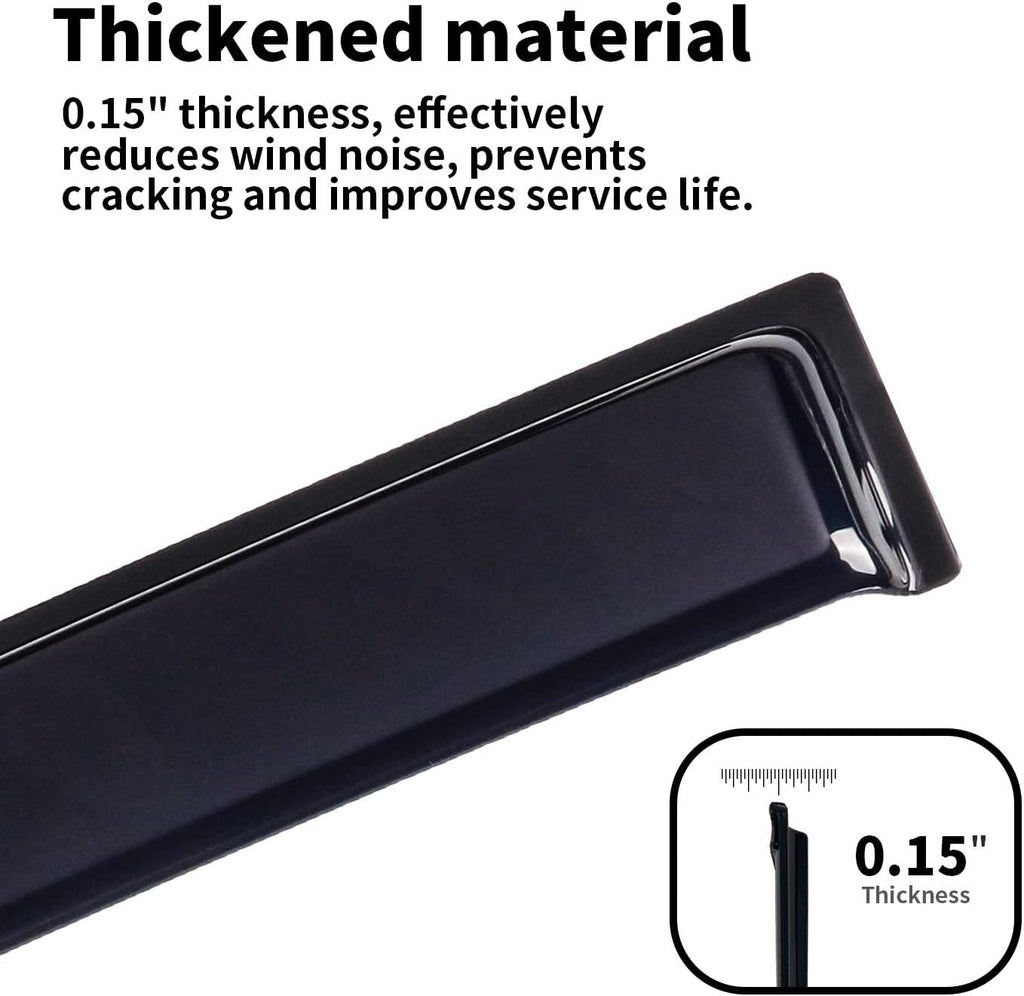 Tape-On Side Window Deflectors Dark Smoke 4-Piece Set X146140
