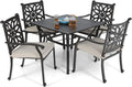 5 Pieces Patio Dining Set with 4 Chairs and 1 Square Table P2103