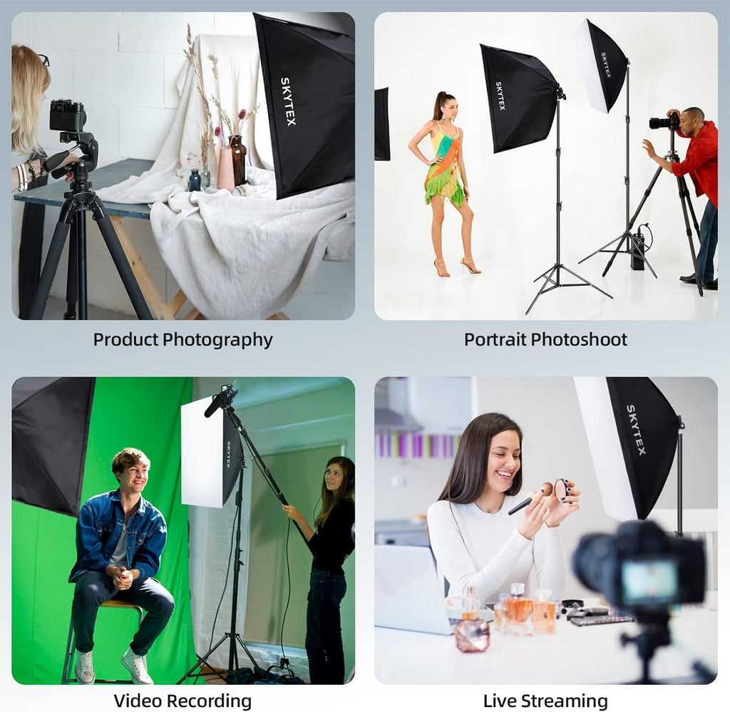Softbox Continuous Photography Lighting Kit with 2 Soft Boxes and 2 LED Bulbs A431734