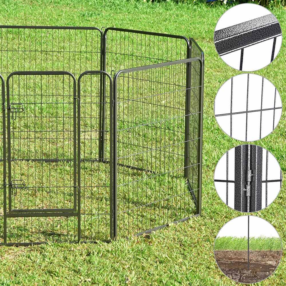 40x22 Tall 8-Panel Metal Dog Playpen Q7313