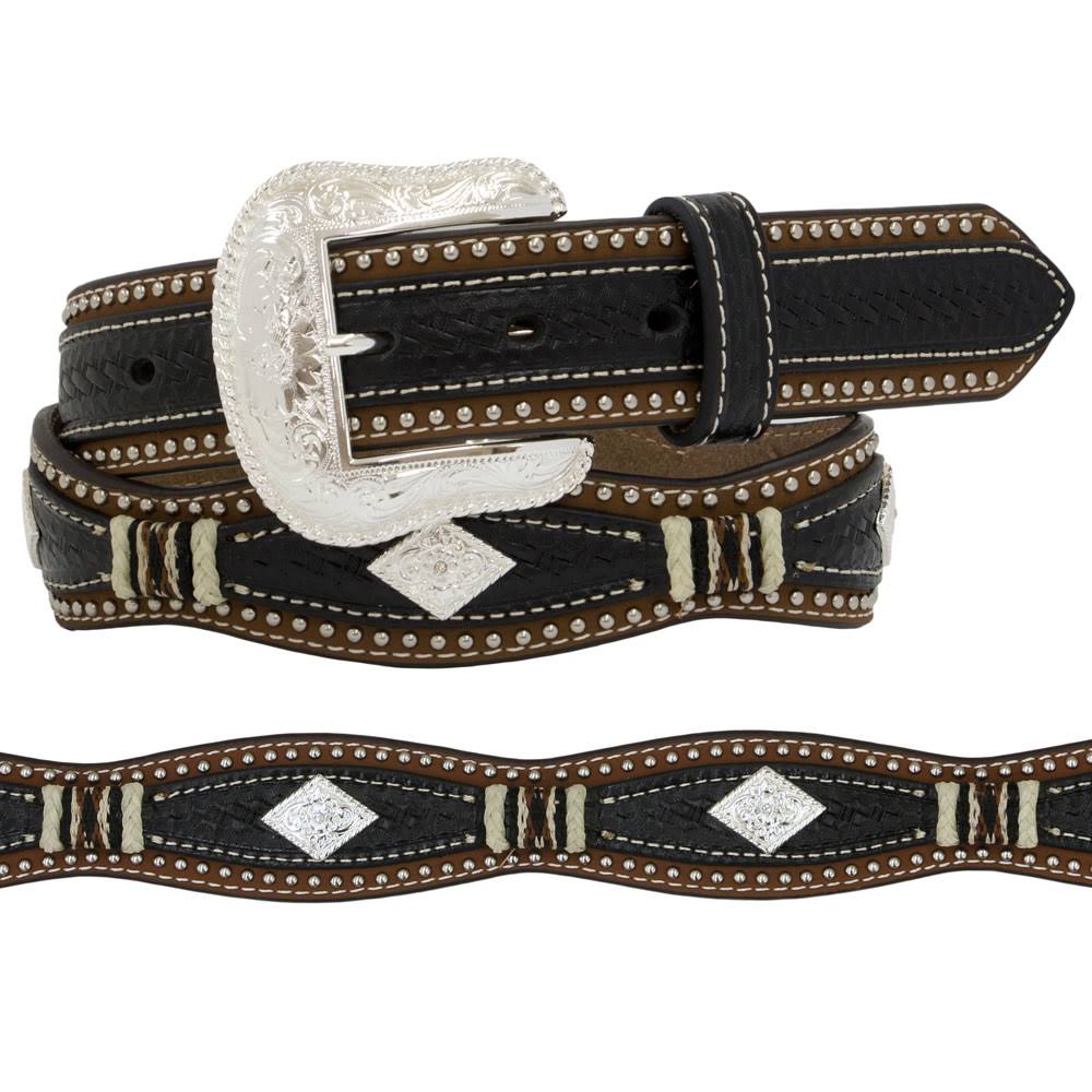 Black Brown Western Belt T5599