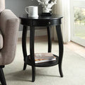 Black End Table with Storage O221461