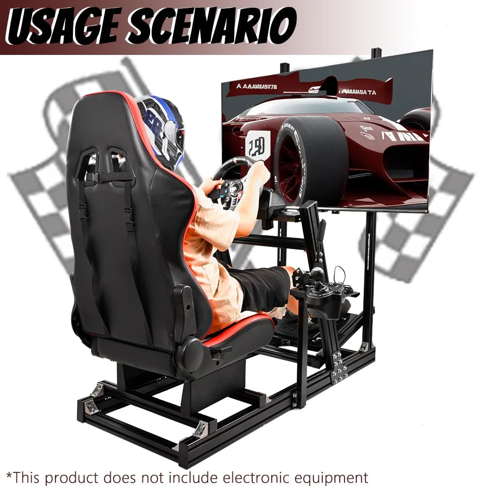 F1 Racing Simulator Cockpit with Monitor Stand Seat L3250
