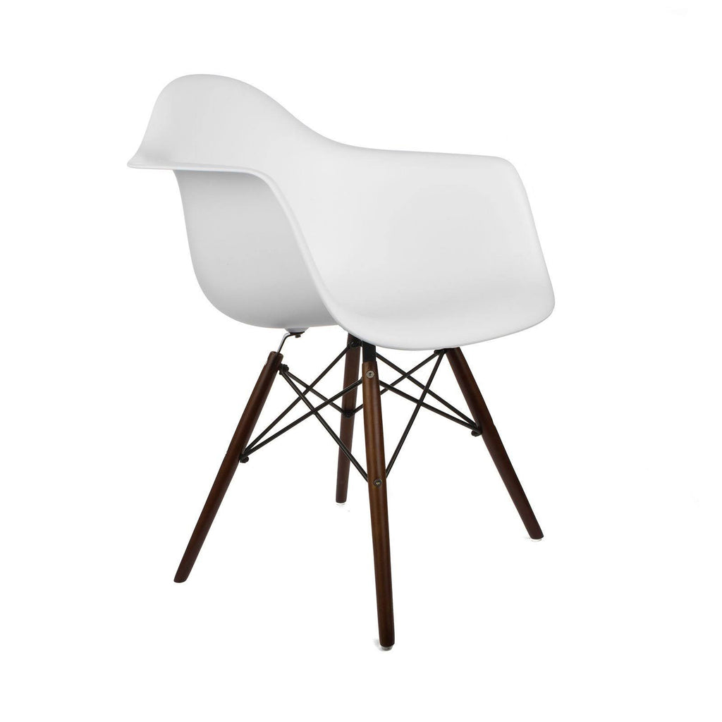 Yellow Arm Chair with Walnut Leg O814