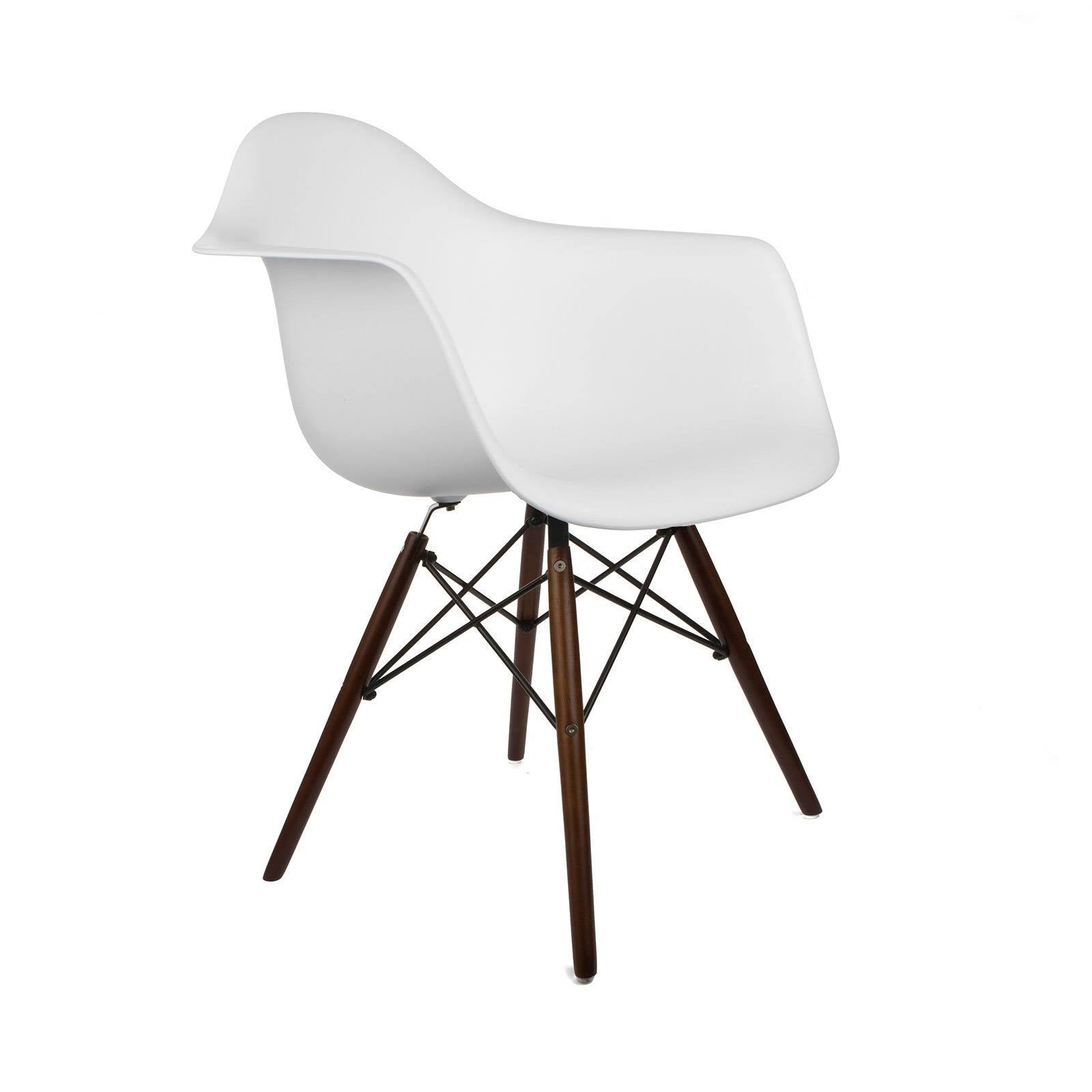 Yellow Arm Chair with Walnut Leg O814