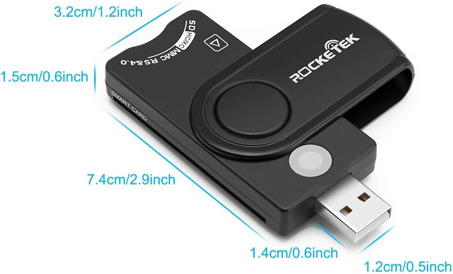 USB Smart Card Reader with SDHC/SDXC/Micro SD Card Slot C92109