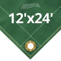 10 oz Green Canvas Tarps 12 x 24 U3545