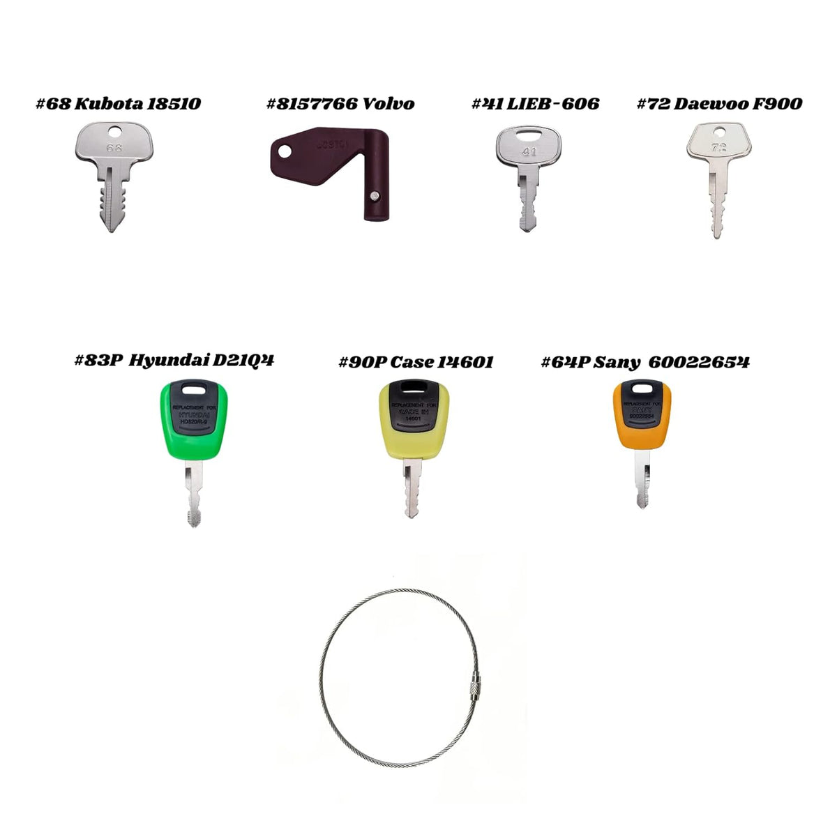 67 Keys Master Construction Ignition Key Set M9394
