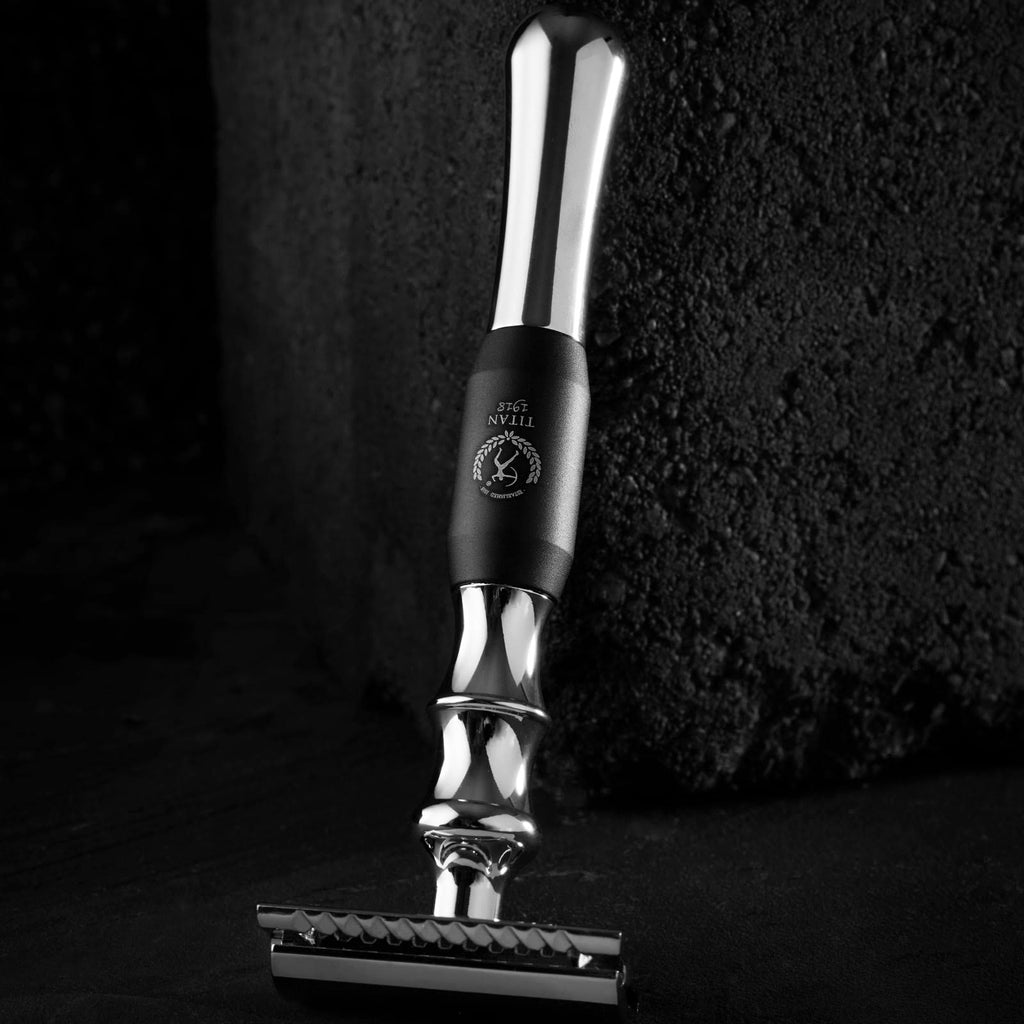 Black & Silver-Tone Safety Razor E60656