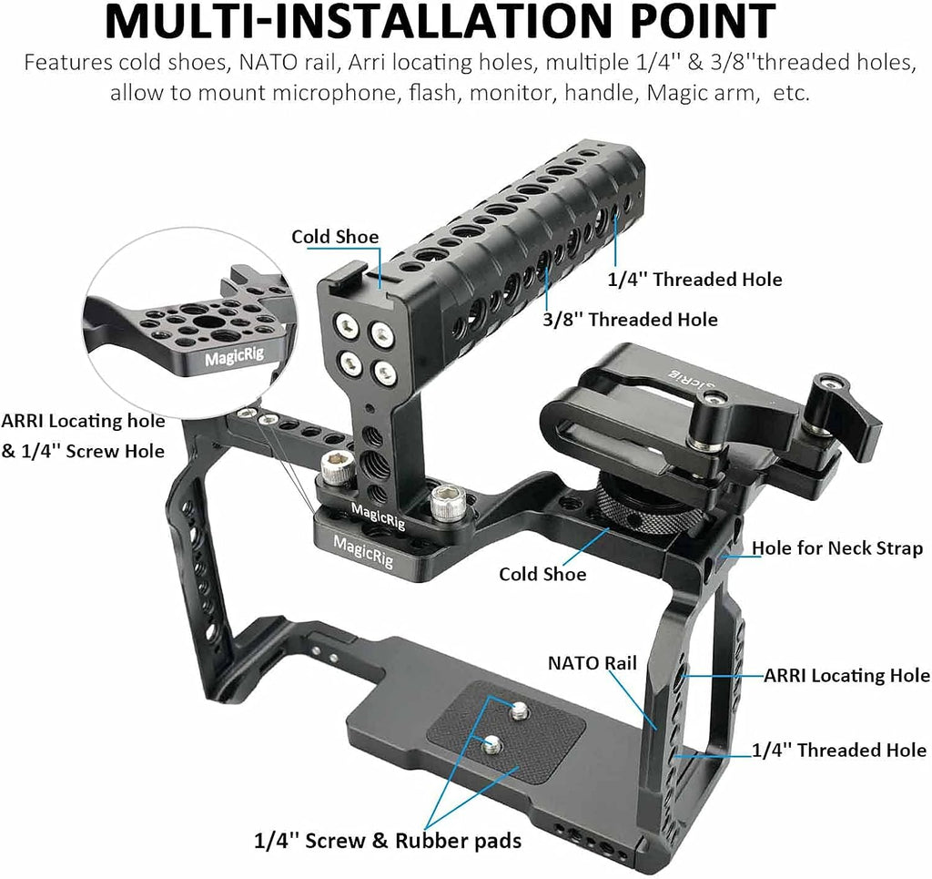 Camera Cage Kit with Top Handle and T5 SSD Mount E358