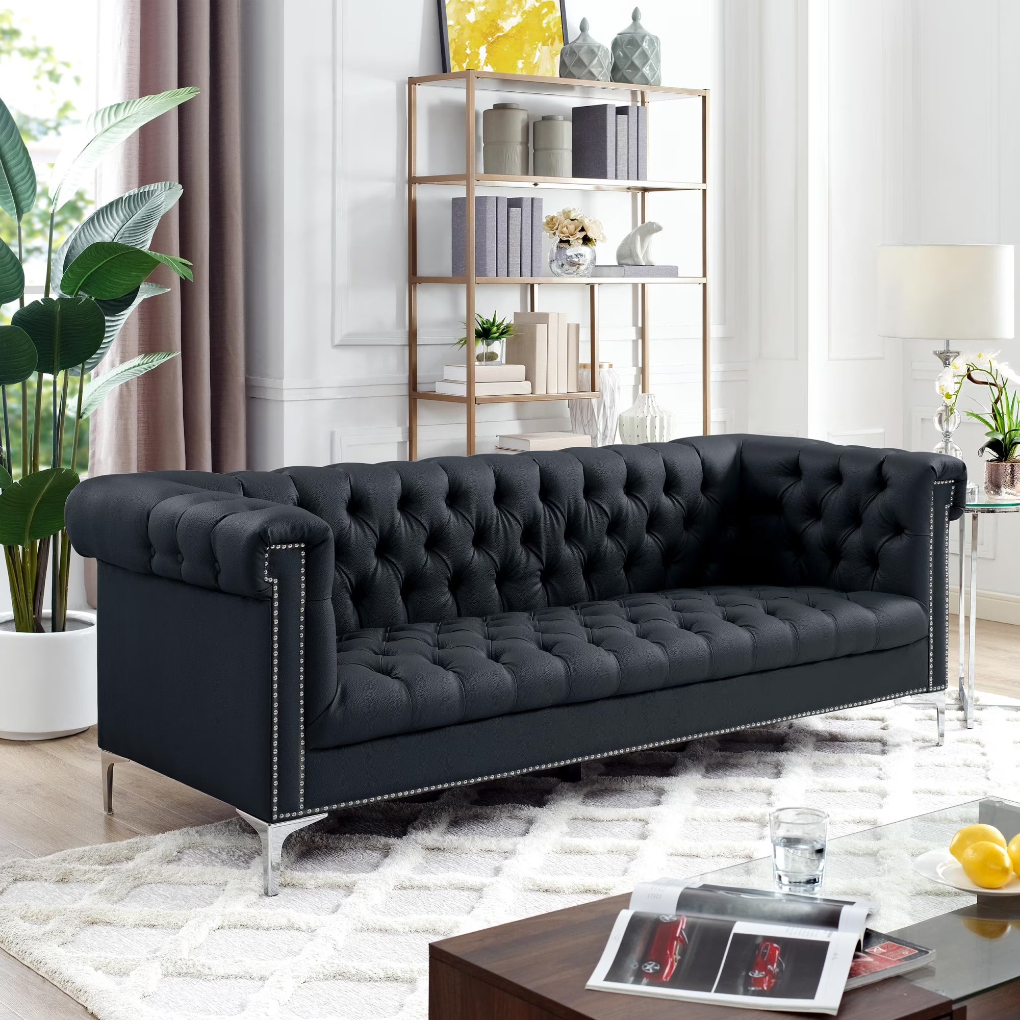 Faux Leather Sofa H7770
