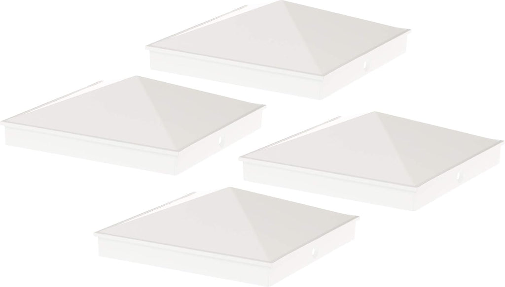 Black 12 Pack Aluminum Pyramid Post Cap Cover Z600912