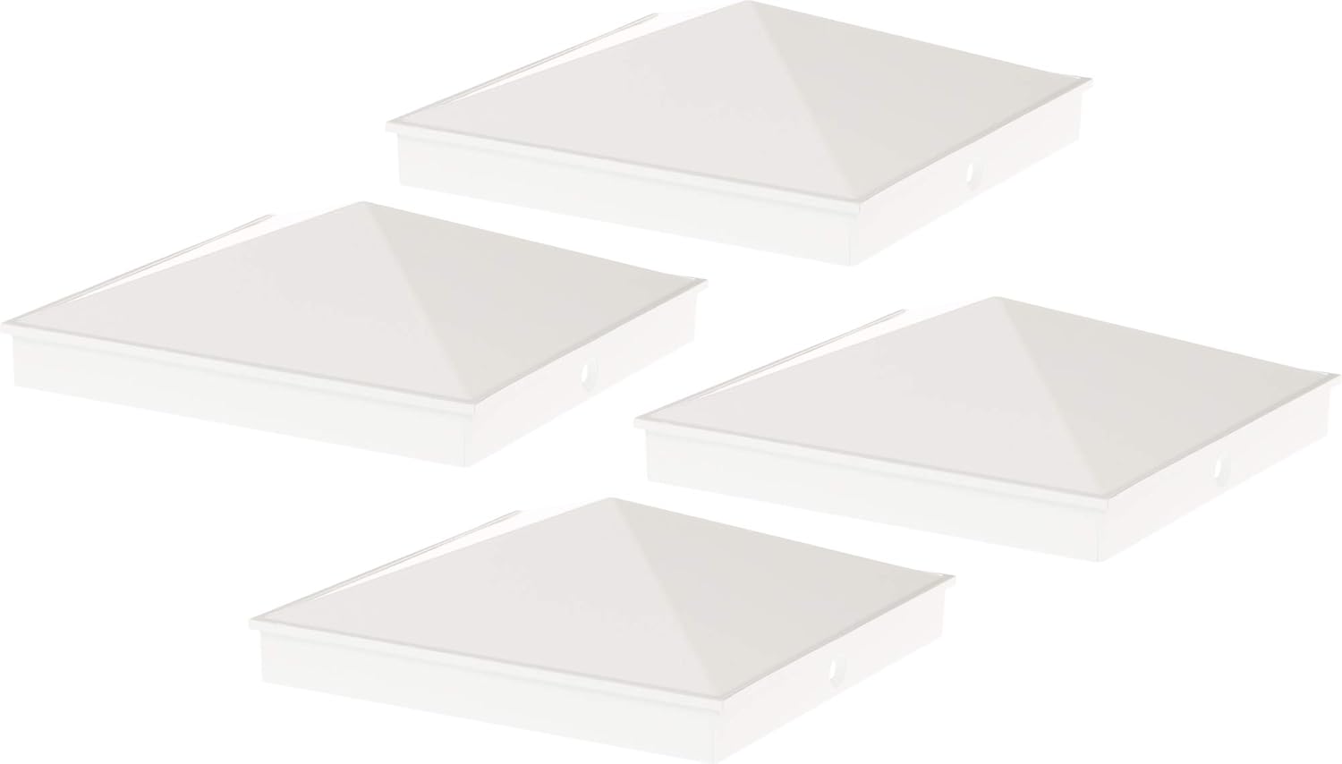 Black 12 Pack Aluminum Pyramid Post Cap Cover Z600912