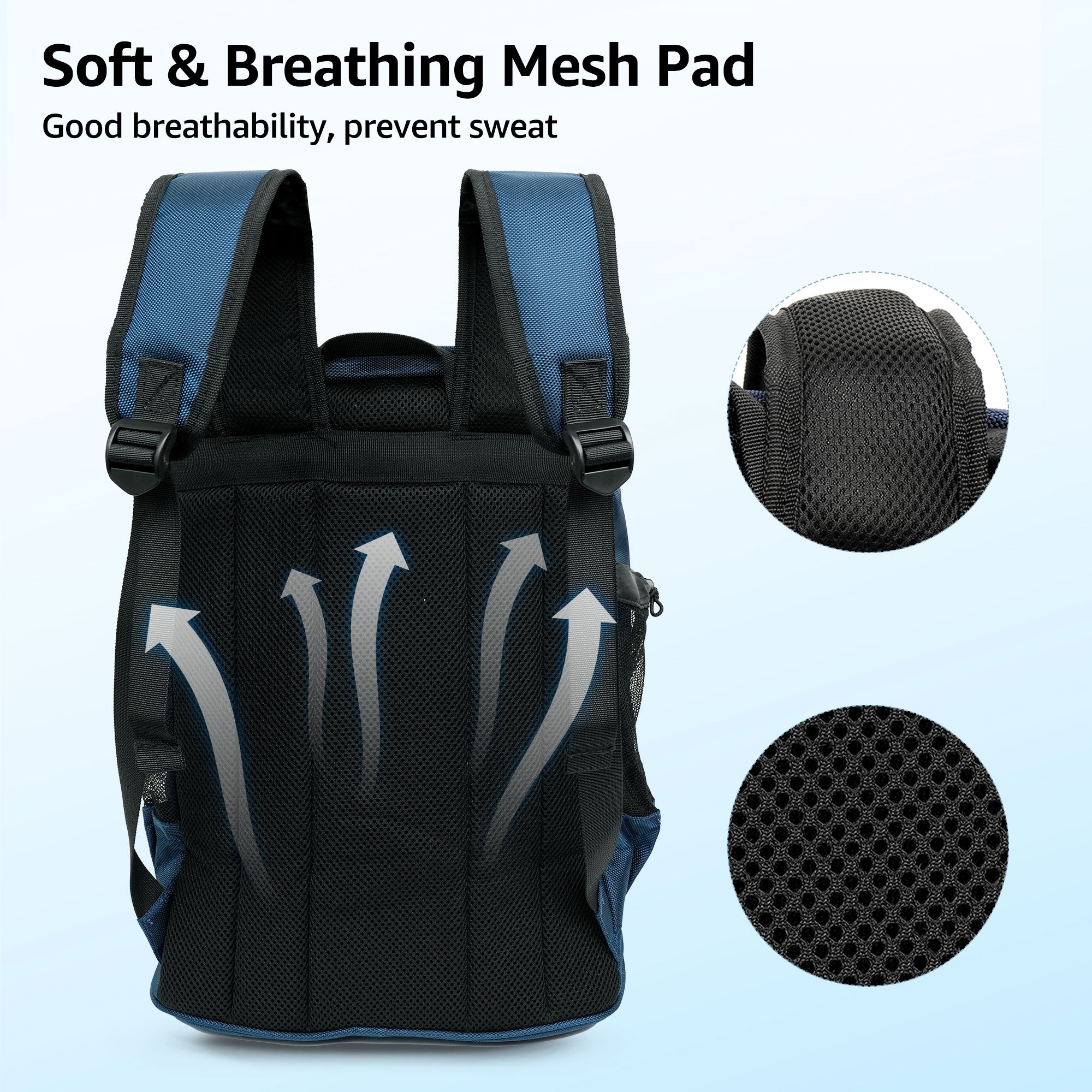 Blue Sandproof Water-Resistant Cooler Backpack Q5957