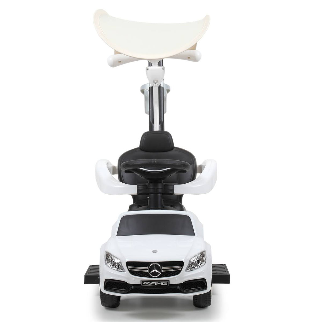 White Toddler Push Car with Canopy V594816