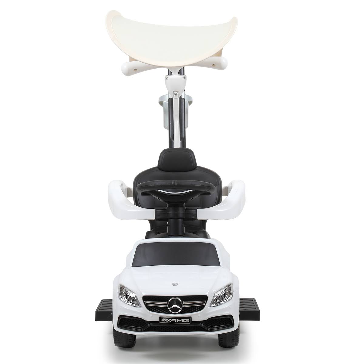 White Toddler Push Car with Canopy V594816
