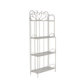 Gray Wood and Iron Four-Tier Bookshelf E87962
