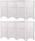White 8 Panel Yard Screen Enclosure Fence T7686