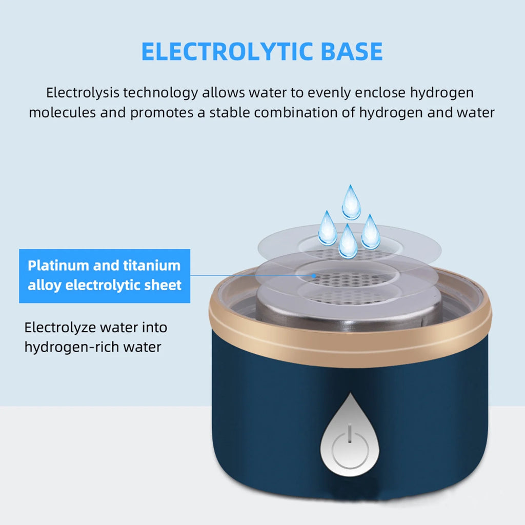 420ml Rechargeable Glass Hydrogen Water Bottle I1904