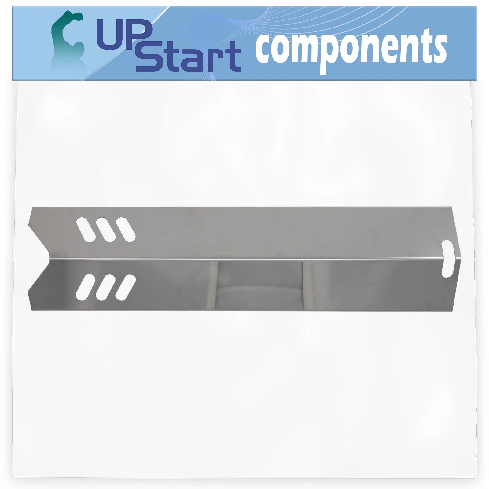 3-Pack Stainless Steel BBQ Grill Heat Shield Plate Replacement Parts 15" G443
