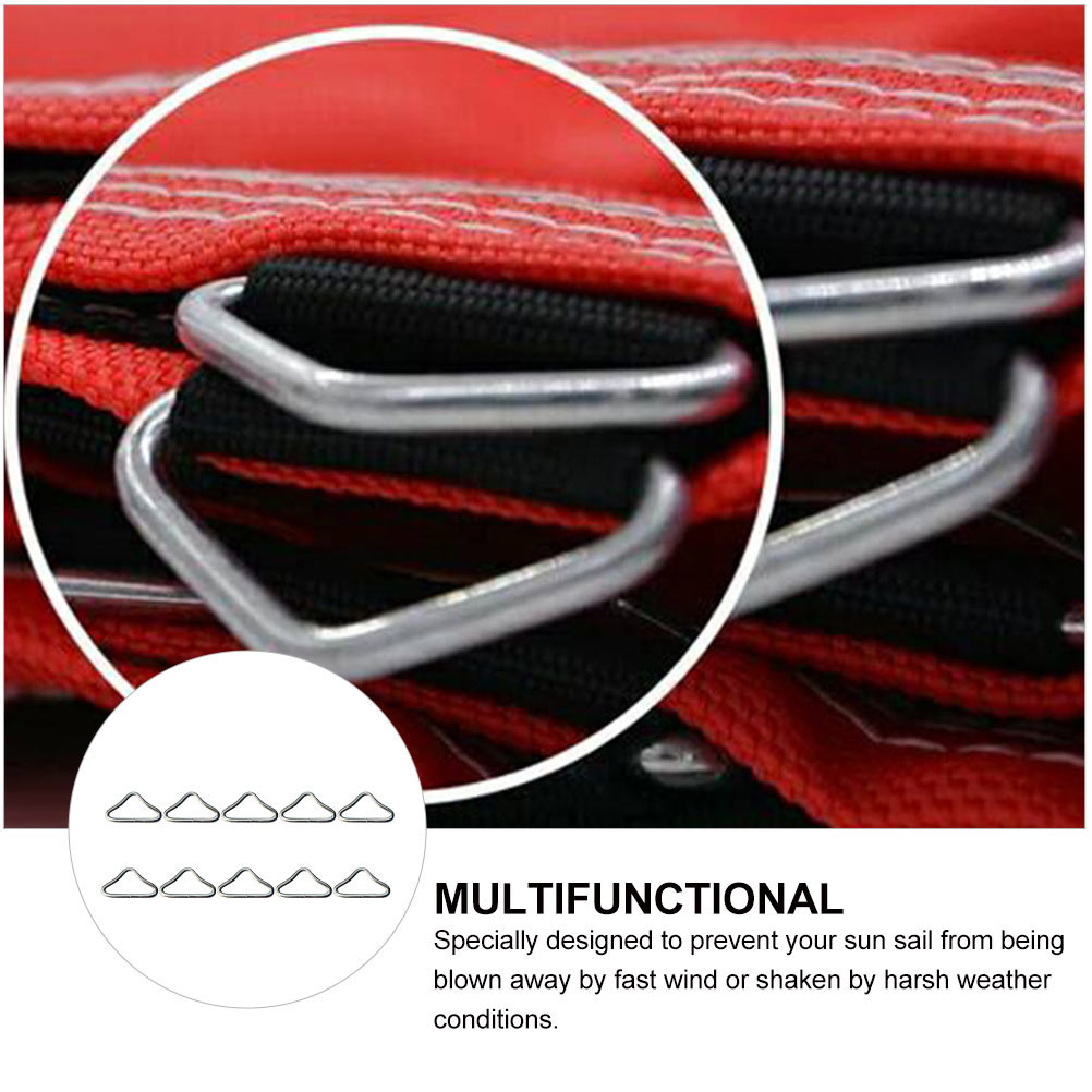 20pcs Trampoline Bungee Bed Mesh Cloth Buckle Triangle Ring Parts I17210