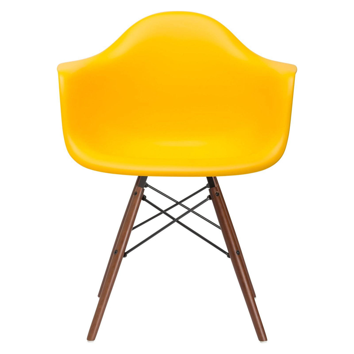 Yellow Arm Chair with Walnut Leg O814
