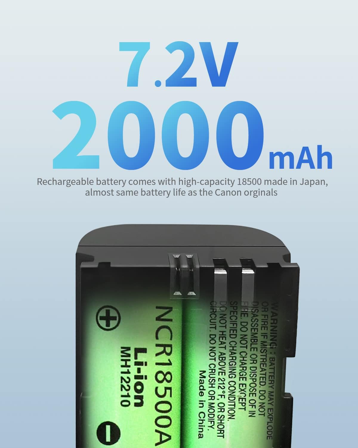 LP-E6NH Replacement Battery for EOS R5, R5C, R6 Digital Cameras Q237