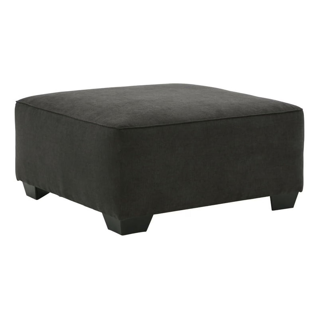 Gray & Black Fabric Oversized Accent Ottoman Q3669
