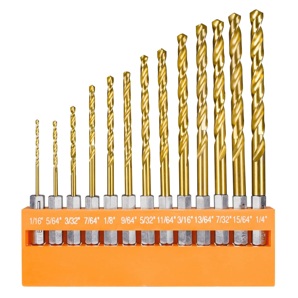 29-Piece M35 Cobalt Steel Metal Drill Bits with Round Shank D669256