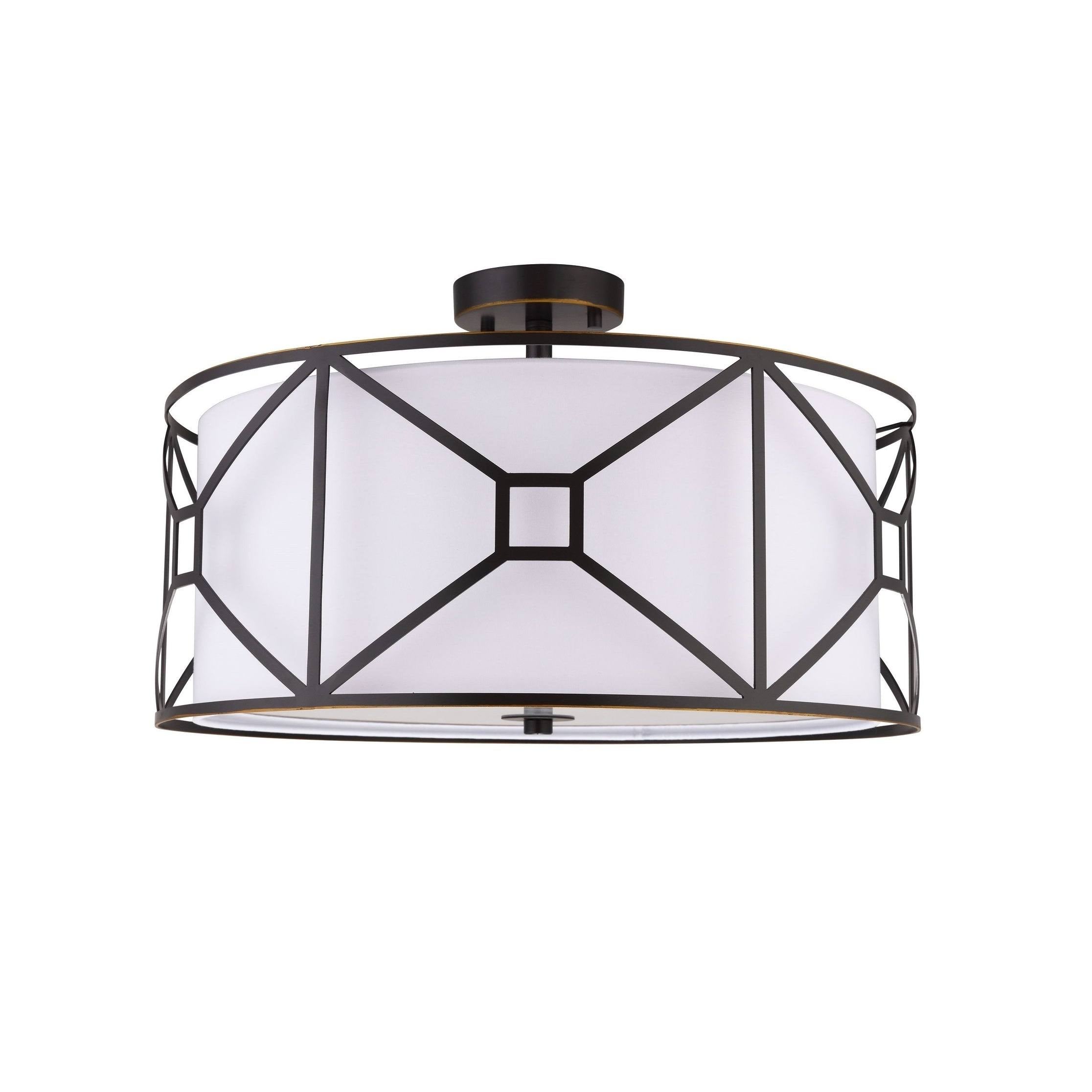 3-Light Semi-Flush Light with Embedded LED I9453