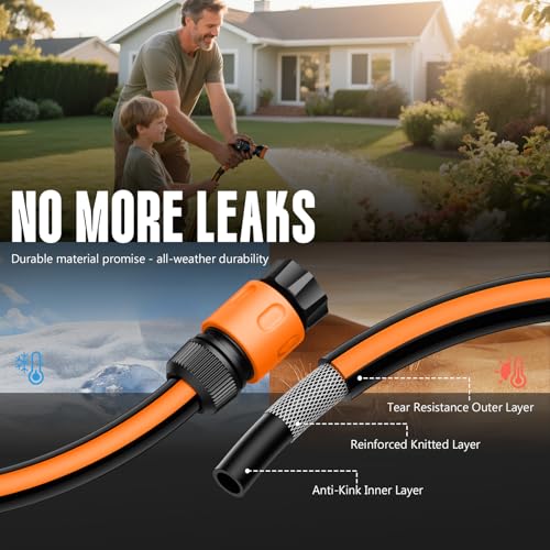 Retractable Garden Hose Reel 1/2 inch ×100 FT Heavy Duty Y5322