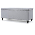 Light Gray Storage Ottoman A88634