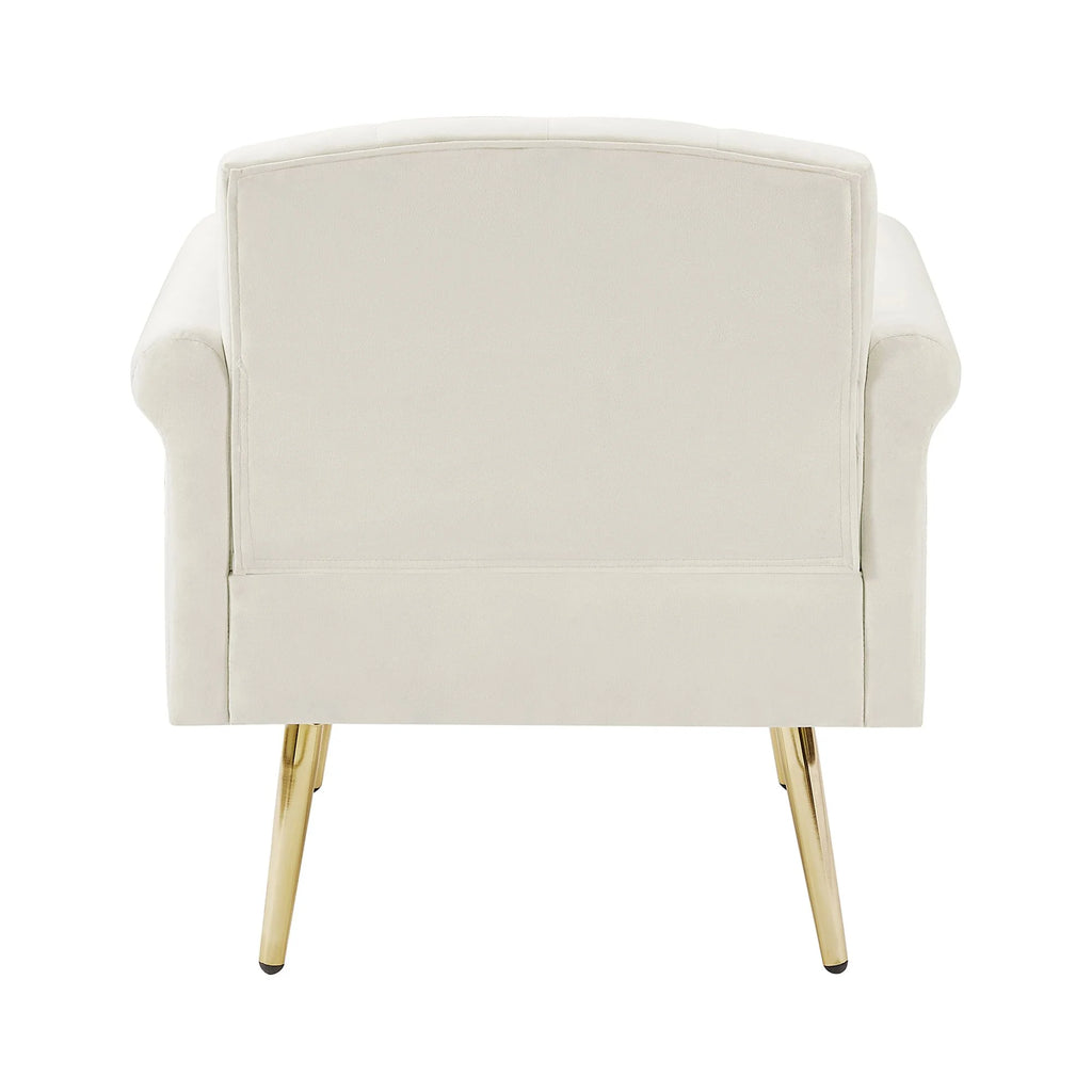 Velvet Armchair with Metal Legs K365