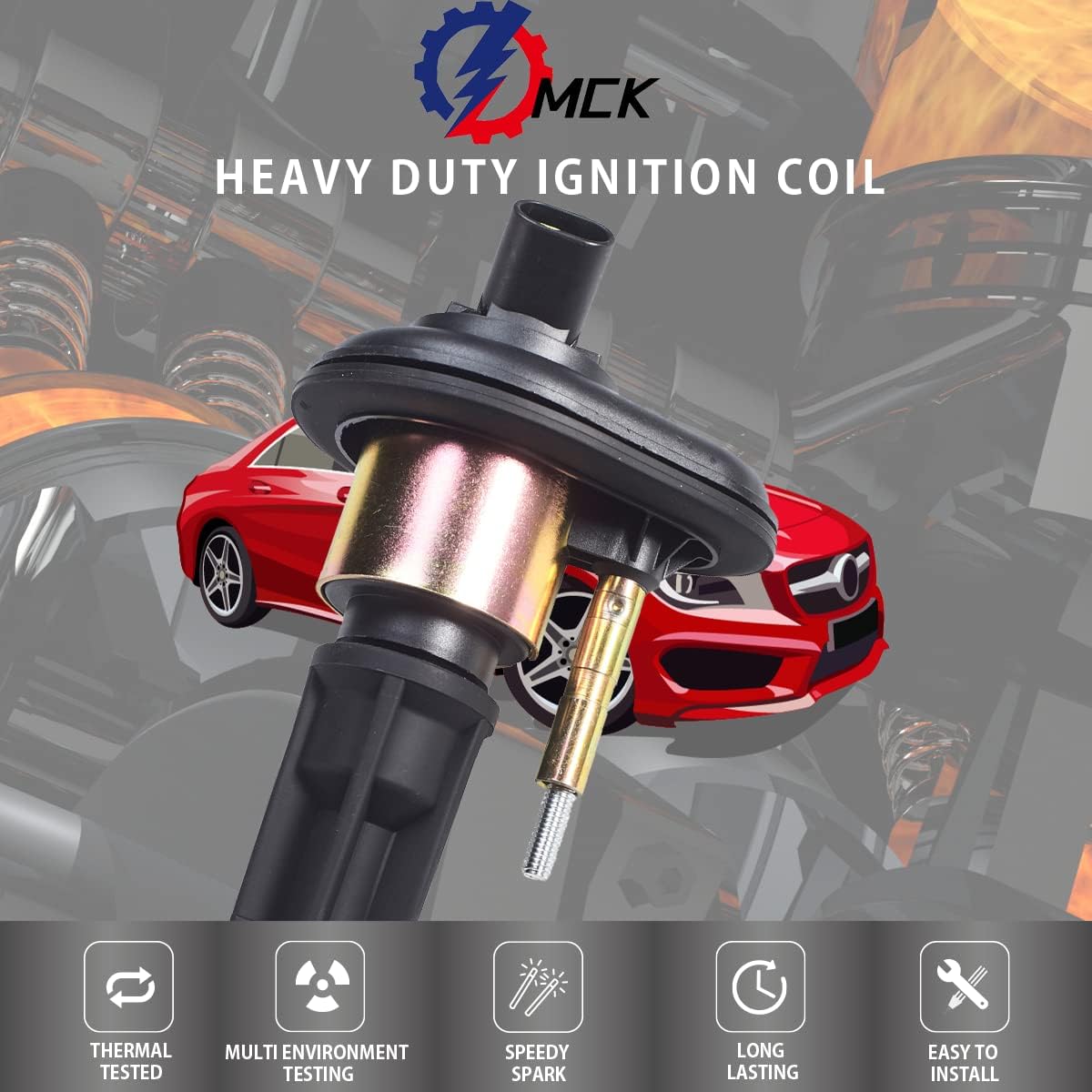 5pcs Ignition Coil Pack And Platinum Spark Plug Q537