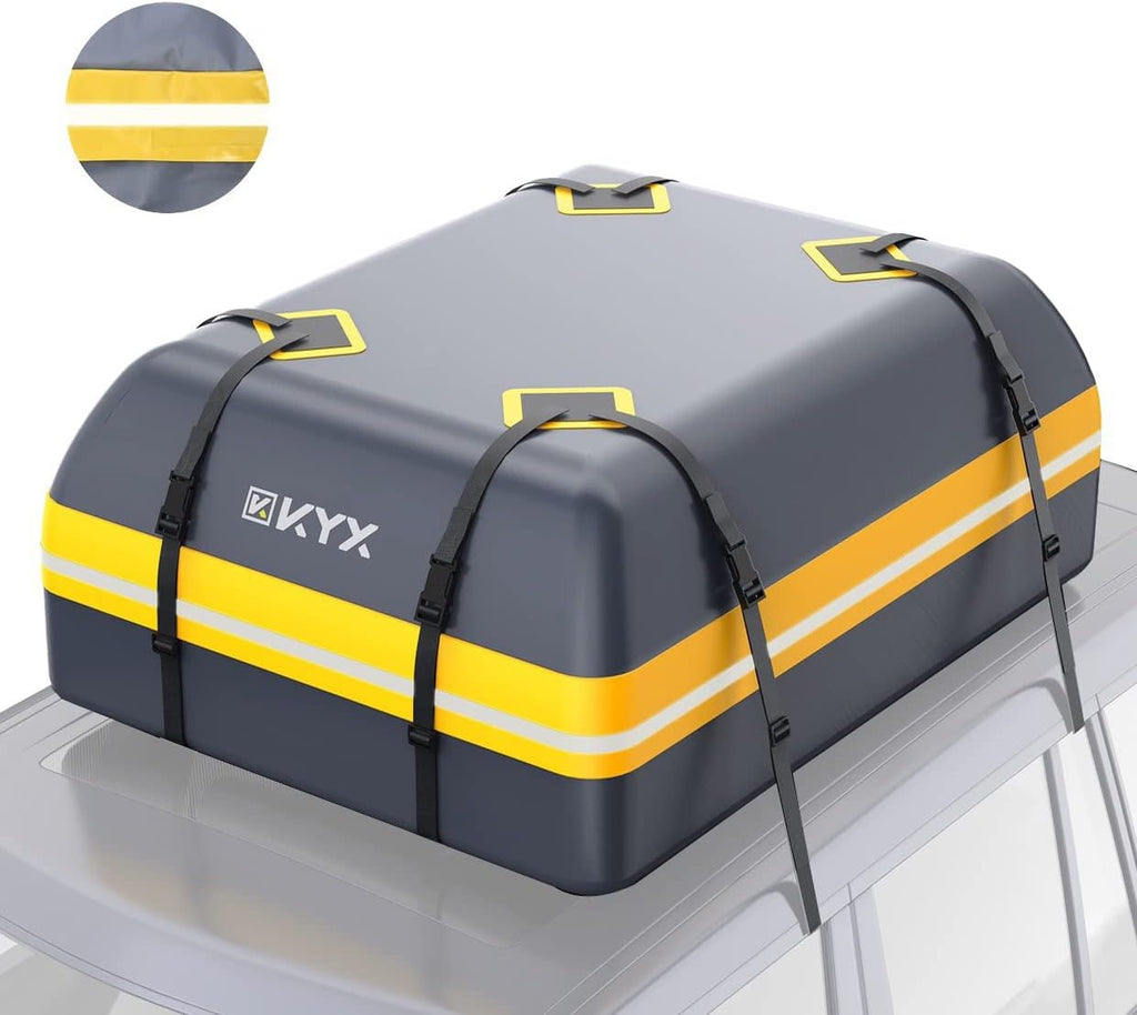 Rooftop Cargo Carrier Bag 15Cu.ft Heavy Duty 1000D Waterproof Anti-Tear X744