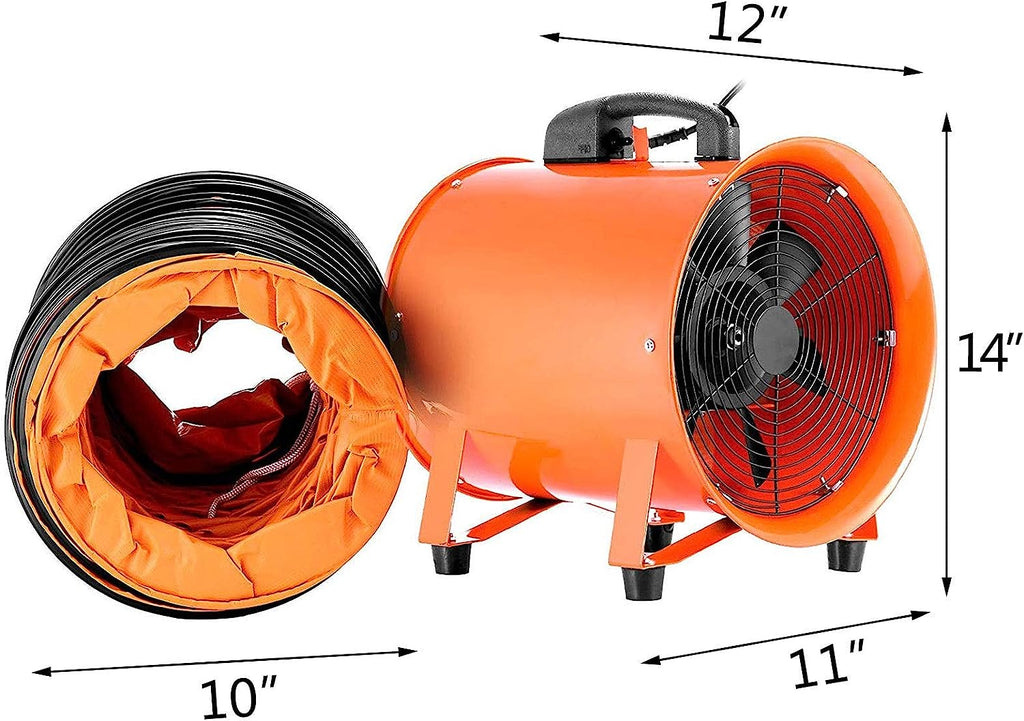 10 Inch Portable Ventilator Fan with 5M Duct Hose M10033