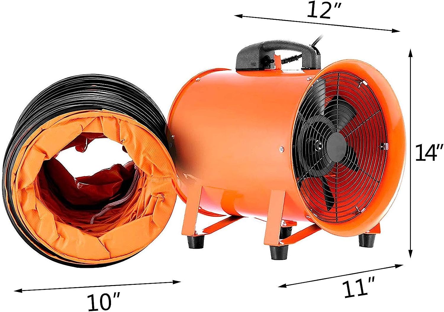 10 Inch Portable Ventilator Fan with 5M Duct Hose M10033