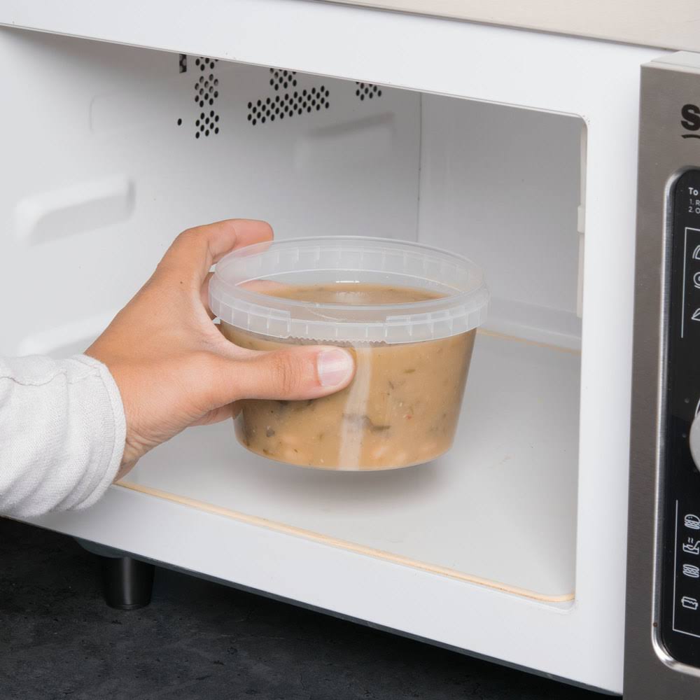 16 oz Clear Tamper Resistant Deli Container - 500/Case K459577